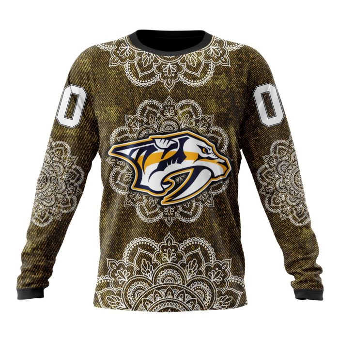 Personalized NHL Nashville Predators Specialized Mandala Style Unisex Sweatshirt SWS2834