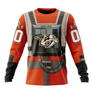 Personalized NHL Nashville Predators Star Wars Rebel Pilot Design Unisex Sweatshirt SWS2840