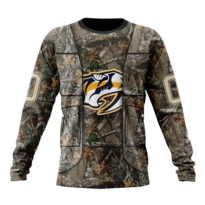 Personalized NHL Nashville Predators Vest Kits With Realtree Camo Unisex Sweatshirt SWS2842