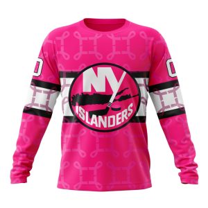 Personalized NHL New York Islanders I Pink I Can! In October We Wear Pink Breast Cancer Unisex Sweatshirt SWS2912