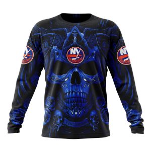 Personalized NHL New York Islanders Special Design With Skull Art Unisex Sweatshirt SWS2927