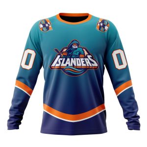 Personalized NHL New York Islanders Special Retro Gradient Design Unisex Sweatshirt SWS2934
