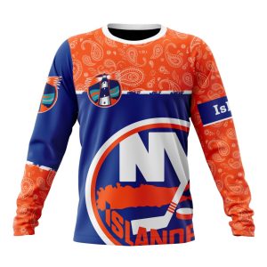 Personalized NHL New York Islanders Specialized Hockey With Paisley Unisex Sweatshirt SWS2948