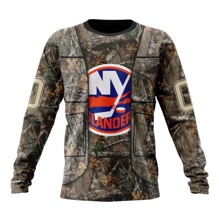 Personalized NHL New York Islanders Vest Kits With Realtree Camo Unisex Sweatshirt SWS2958