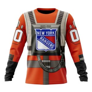 Personalized NHL New York Rangers Star Wars Rebel Pilot Design Unisex Sweatshirt SWS3013