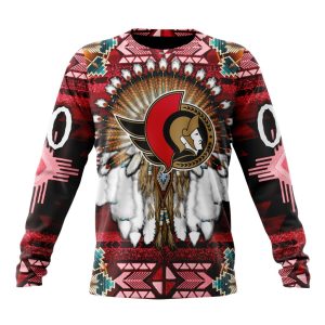 Personalized NHL Ottawa Senators Special Native Costume Design Unisex Sweatshirt SWS3046