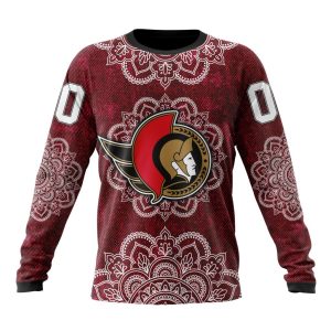 Personalized NHL Ottawa Senators Specialized Mandala Style Unisex Sweatshirt SWS3066