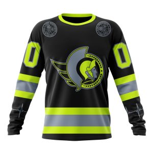 Personalized NHL Ottawa Senators Specialized Unisex Kits With FireFighter Uniforms Color Unisex Sweatshirt SWS3070