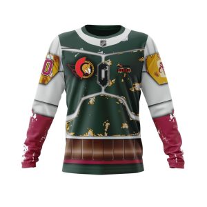 Personalized NHL Ottawa Senators X Boba Fett's Armor Unisex Sweatshirt SWS3079