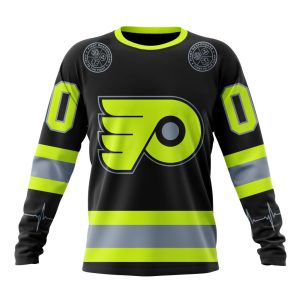 Personalized NHL Philadelphia Flyers Specialized Unisex Kits With FireFighter Uniforms Color Unisex Sweatshirt SWS3127