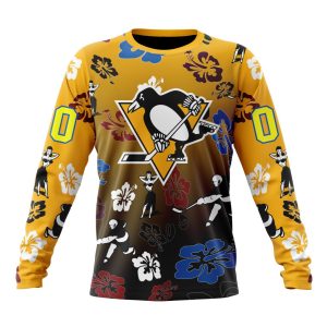 Personalized NHL Pittsburgh Penguins Hawaiian Style Design For Fans Unisex Sweatshirt SWS3144