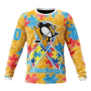 Personalized NHL Pittsburgh Penguins Special Autism Awareness Month Unisex Sweatshirt SWS3150