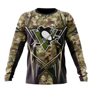 Personalized NHL Pittsburgh Penguins Special Camo Color Design Unisex Sweatshirt SWS3152