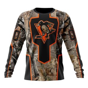 Personalized NHL Pittsburgh Penguins Special Camo Realtree Hunting Unisex Sweatshirt SWS3155