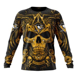 Personalized NHL Pittsburgh Penguins Special Design With Skull Art Unisex Sweatshirt SWS3161