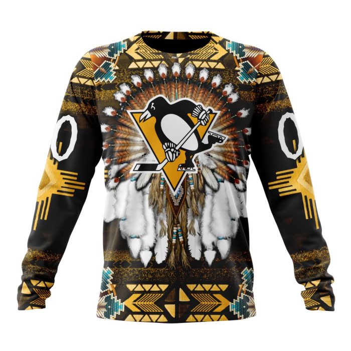 Personalized NHL Pittsburgh Penguins Special Native Costume Design Unisex Sweatshirt SWS3163