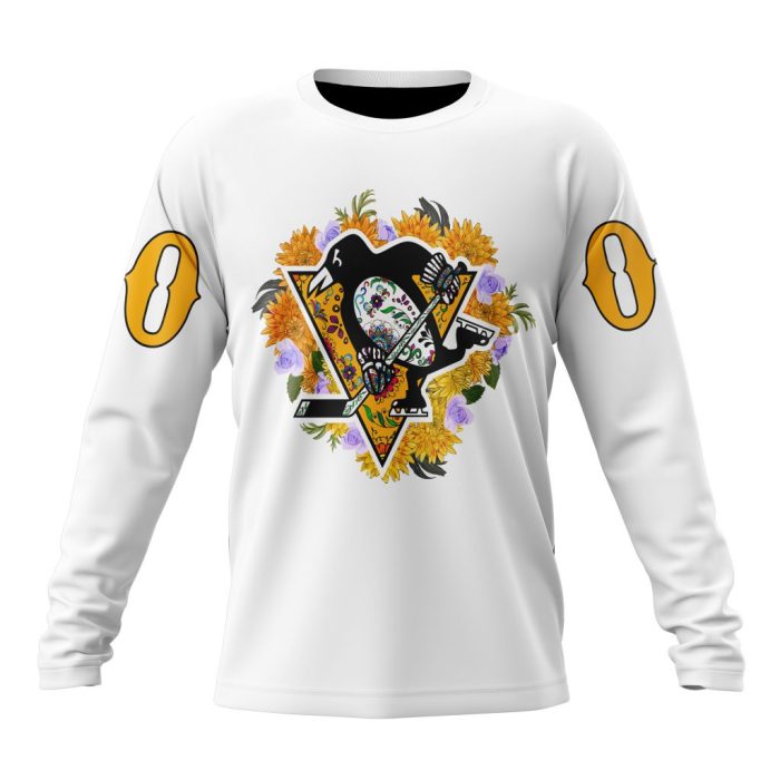Personalized NHL Pittsburgh Penguins Specialized Dia De Muertos Unisex Sweatshirt SWS3178