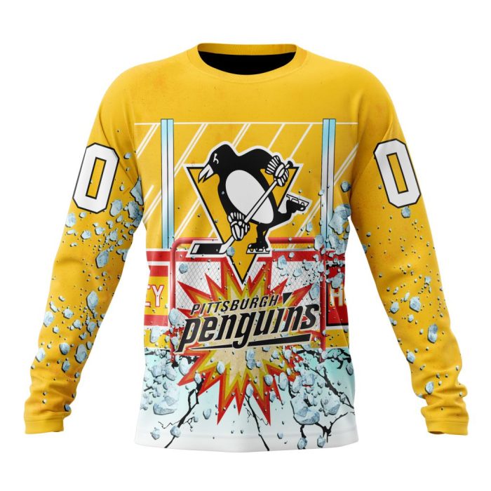 Personalized NHL Pittsburgh Penguins With Ice Hockey Arena Unisex Sweatshirt SWS3197