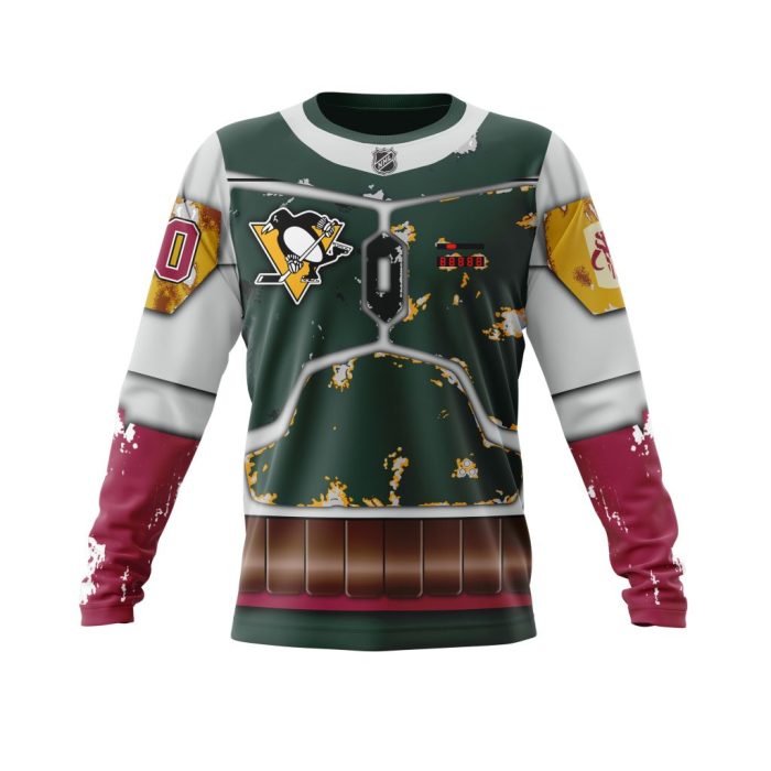 Personalized NHL Pittsburgh Penguins X Boba Fett's Armor Unisex Sweatshirt SWS3199