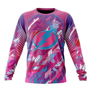 Personalized NHL Tampa Bay Lightning I Pink I Can! Fearless Again Breast Cancer Unisex Sweatshirt SWS3387