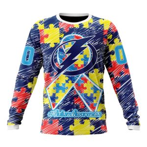 Personalized NHL Tampa Bay Lightning Special Autism Awareness Month Unisex Sweatshirt SWS3392