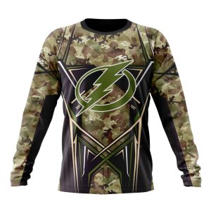 Personalized NHL Tampa Bay Lightning Special Camo Color Design Unisex Sweatshirt SWS3394