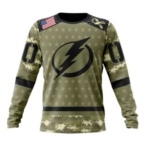 Personalized NHL Tampa Bay Lightning Special Camo Military Appreciation Unisex Sweatshirt SWS3395