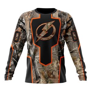 Personalized NHL Tampa Bay Lightning Special Camo Realtree Hunting Unisex Sweatshirt SWS3397