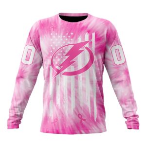 Personalized NHL Tampa Bay Lightning Special Pink Tie-Dye Unisex Sweatshirt SWS3408