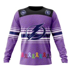 Personalized NHL Tampa Bay Lightning Specialized Design Fights Cancer Unisex Sweatshirt SWS3415