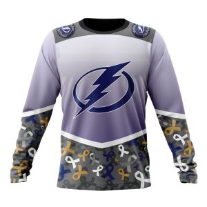 Personalized NHL Tampa Bay Lightning Specialized Sport Fights Again All Cancer Unisex Sweatshirt SWS3428