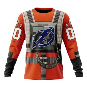 Personalized NHL Tampa Bay Lightning Star Wars Rebel Pilot Design Unisex Sweatshirt SWS3431
