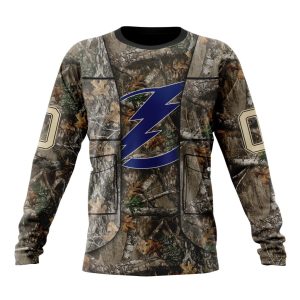 Personalized NHL Tampa Bay Lightning Vest Kits With Realtree Camo Unisex Sweatshirt SWS3433