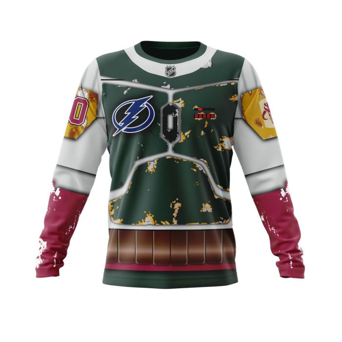 Personalized NHL Tampa Bay Lightning X Boba Fett's Armor Unisex Sweatshirt SWS3440