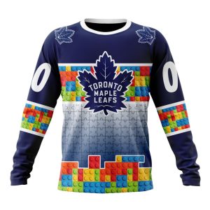 Personalized NHL Toronto Maple Leafs Autism Awareness Design Unisex Sweatshirt SWS3442