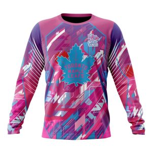 Personalized NHL Toronto Maple Leafs I Pink I Can! Fearless Again Breast Cancer Unisex Sweatshirt SWS3446
