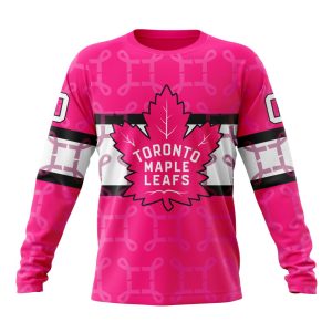 Personalized NHL Toronto Maple Leafs I Pink I Can! In October We Wear Pink Breast Cancer Unisex Sweatshirt SWS3447