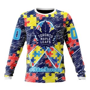 Personalized NHL Toronto Maple Leafs Special Autism Awareness Month Unisex Sweatshirt SWS3451