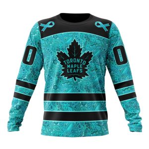 Personalized NHL Toronto Maple Leafs Special Design Fight Ovarian Cancer Unisex Sweatshirt SWS3458
