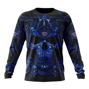 Personalized NHL Toronto Maple Leafs Special Design With Skull Art Unisex Sweatshirt SWS3462