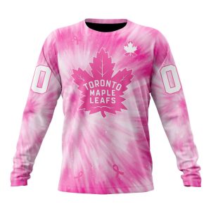 Personalized NHL Toronto Maple Leafs Special Pink Tie-Dye Unisex Sweatshirt SWS3468