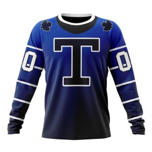 Personalized NHL Toronto Maple Leafs Special Retro Gradient Design Unisex Sweatshirt SWS3469