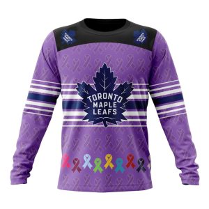 Personalized NHL Toronto Maple Leafs Specialized Design Fights Cancer Unisex Sweatshirt SWS3475