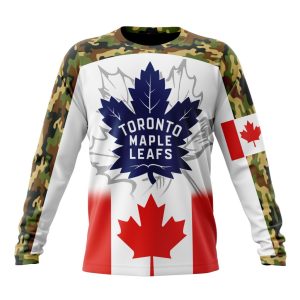 Personalized NHL Toronto Maple Leafs Specialized Design With Our Canada Flag Unisex Sweatshirt SWS3477