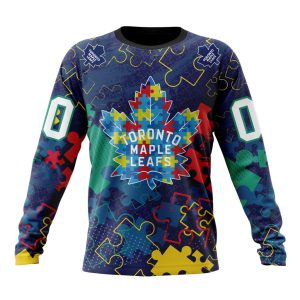 Personalized NHL Toronto Maple Leafs Specialized Fearless Against Autism Unisex Sweatshirt SWS3480