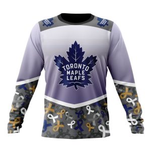 Personalized NHL Toronto Maple Leafs Specialized Sport Fights Again All Cancer Unisex Sweatshirt SWS3487
