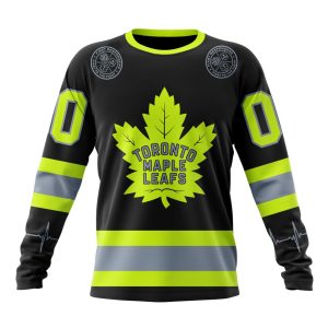 Personalized NHL Toronto Maple Leafs Specialized Unisex Kits With FireFighter Uniforms Color Unisex Sweatshirt SWS3488
