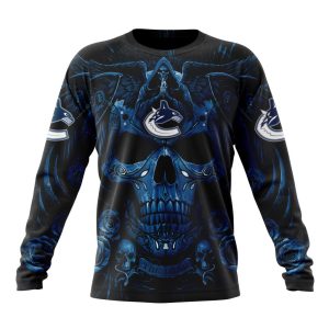 Personalized NHL Vancouver Canucks Special Design With Skull Art Unisex Sweatshirt SWS3519