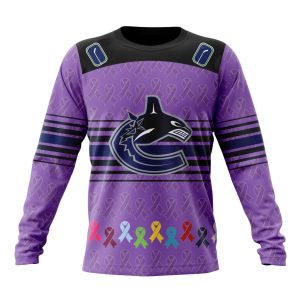 Personalized NHL Vancouver Canucks Specialized Design Fights Cancer Unisex Sweatshirt SWS3533