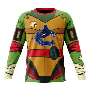 Personalized NHL Vancouver Canucks Teenage Mutant Ninja Turtles Design Unisex Sweatshirt SWS3550